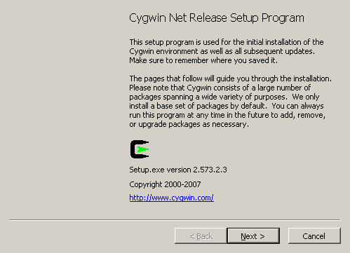 [Cygwin installer]