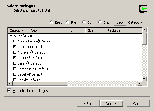 [Cygwin installer]